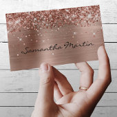 Glittery Rose Gold Foil Visitekaartje