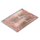 Glittery Rose Gold Glam Mariage livre d'or (Côté gauche)