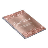 Glittery Rose Gold Ombre 60e Anniversaire Livre d' (Côté Droit)