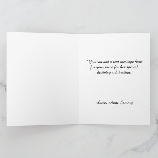 Glittery Royal Blue Big Happy Birthday Kaart (Binnen)