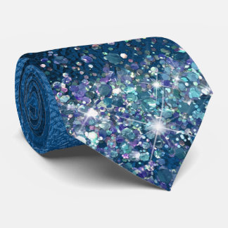 Glittery Royal Blue Folie Individuele naam Stropdas