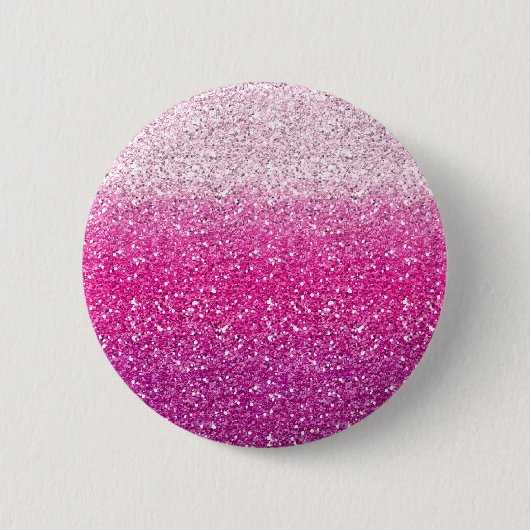 Glittery Roze Ombre Ronde Button 5,7 Cm (Voorkant)
