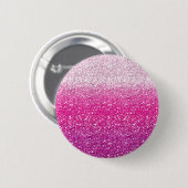 Glittery Roze Ombre Ronde Button 5,7 Cm (Voorkant /achterkant)