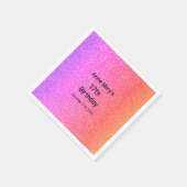 Glittery Roze Sinaasappel 17e Verjaardag Custom Ag Servet (Hoek)