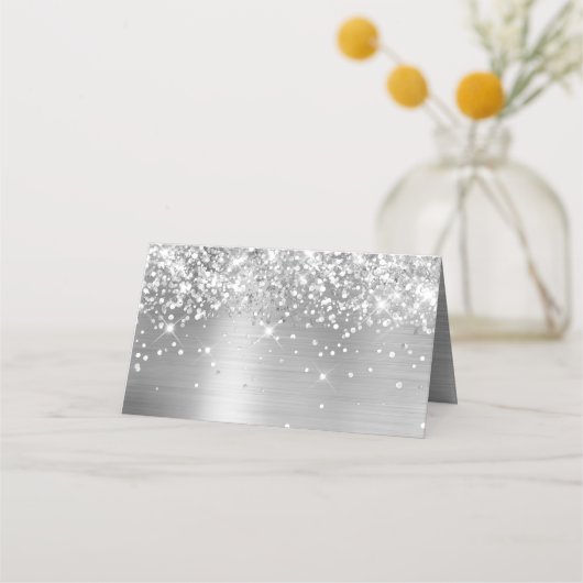 Glittery Silver Foil Blank (Achterkant)