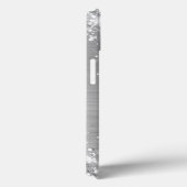 Glittery Silver Foil Elegant Monogram Case-Mate iPhone Case (Achterkant / Rechts)