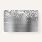 Glittery Silver Foil Logo en foto Badge (Achterkant)