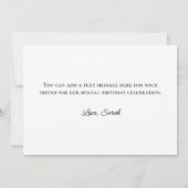 Glittery Silver Foil Modern Happy Birthday Kaart (Achterkant)