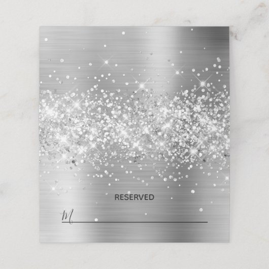 Glittery Silver Foil voorbehouden (Buitenkant ongevouwen)
