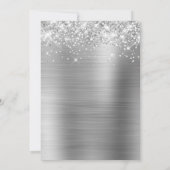 Glittery Silver Foil Wedding Kaart (Achterkant)
