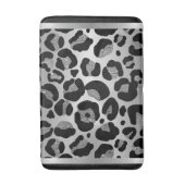 Glittery Silver Leopard Safari Print Badmat (Voorkant Verticaal)