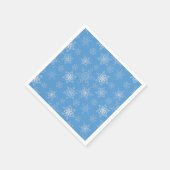 Glittery Snowflakes met blauwe achtergrond Servet (Hoek)