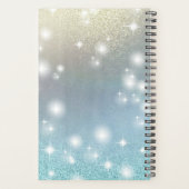 Glittery sparkle ombre-haarboek planner (Achterkant)