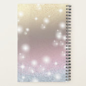 Glittery sparkle ombre-haarboek planner (Achterkant)
