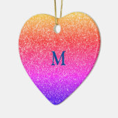 Glittery Sprinkles kerstmonogram Initiaal 2019 Keramisch Ornament (Links)