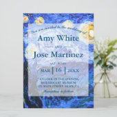 Glittery Starry Night Custom Wedding Invitations (Debout devant)