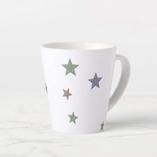 Glittery Stars Latte Mok (Rechterhoek)