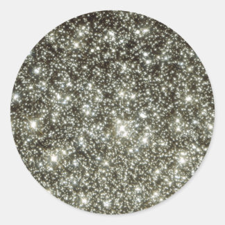 Glittery Stars Ronde Sticker