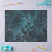 Glittery Stencil Flowers op de groene/blauwe lospa Tissuepapier (Craft)