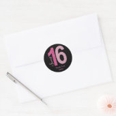 Glittery Sweet 16 Verjaardagsgunst Stickers (Envelop)