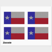 Glittery Texas Flag Rechthoekige Sticker (Vel)