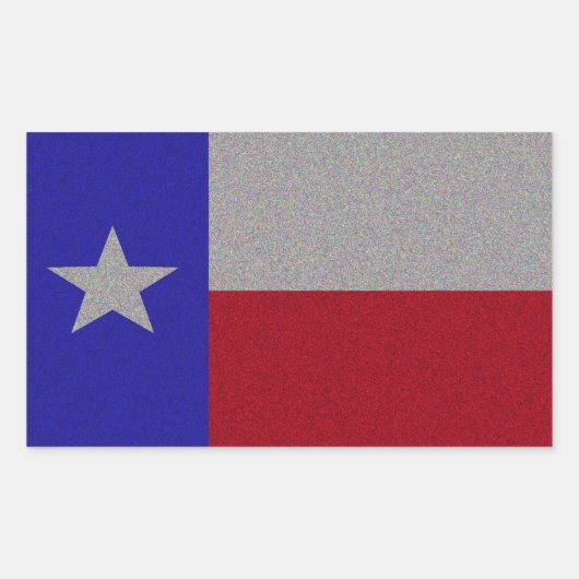 Glittery Texas Flag Rechthoekige Sticker (Voorkant)