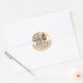 Glittery vakantie cupcake chef-kok script bakkerij ronde sticker (Envelop)
