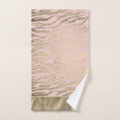 Glittery Zebra Imprimer sur ensemble de serviettes (Serviette à main)
