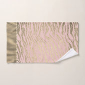 Glittery Zebra Imprimer sur ensemble de serviettes (Serviette à main)