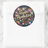 Glittre Anniversaire autocollant : Joyeux annivers (Sac)
