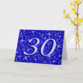 Glitz bleu foncé "Age" ruban de la carte (Fleur jaune)