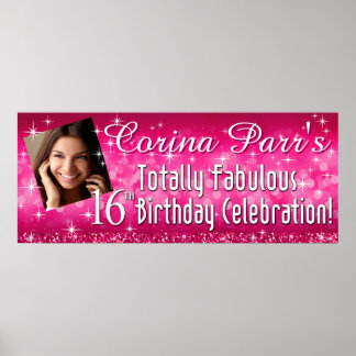 Glitz Bling Glitter Sparkle Banner 40,5 x 16,5 Poster