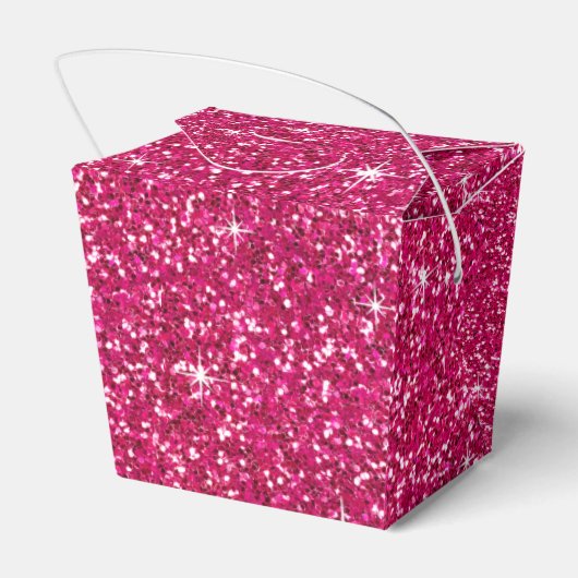 Glitz Bling Glitter Sparkle | fuchsia Bedankdoosjes (Achterkant)