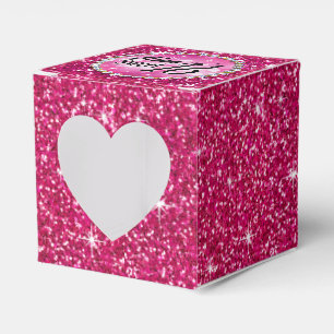 Glitz Bling Glitter Sparkle fuchsia Bedankdoosjes