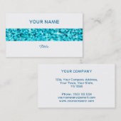 Glitz Blue stripe visitekaartje terug (Voorkant / Achterkant)