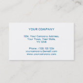 Glitz Blue stripe visitekaartje terug (Achterkant)