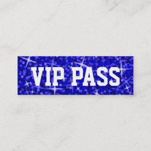 Glitz Dark Blue VIP PASS visitekaartje skinny