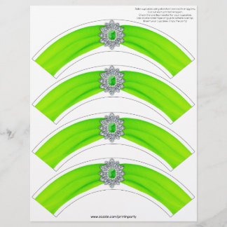 Glitz en Glam Cupcake Wrap - Limoen