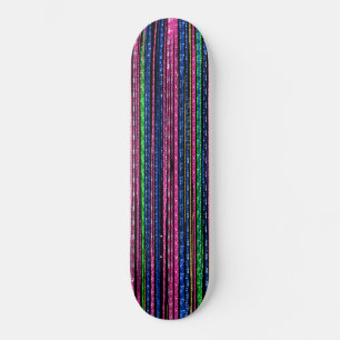 Glitz en Glam Glanzende Strepen Skateboard