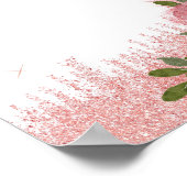 Glitz en Glam Roos Gouden Glitter Blank Poster (Hoek)