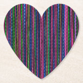 Glitz en Glam Sparkly Stripes Kartonnen Onderzetters (Voorkant)