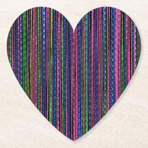 Glitz en Glam Sparkly Stripes Kartonnen Onderzetters