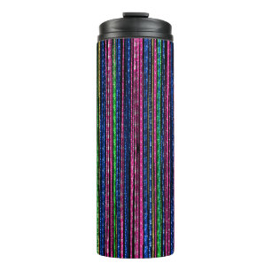 Glitz en Glam Sparkly Stripes Thermosbeker