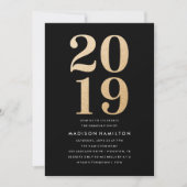 Glitz et Glamor | Invitations du groupe de diplômé (Devant)