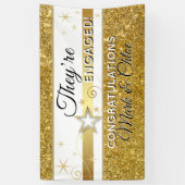 Glitz!! Felicitaties met het engagement banner (Verticaal)