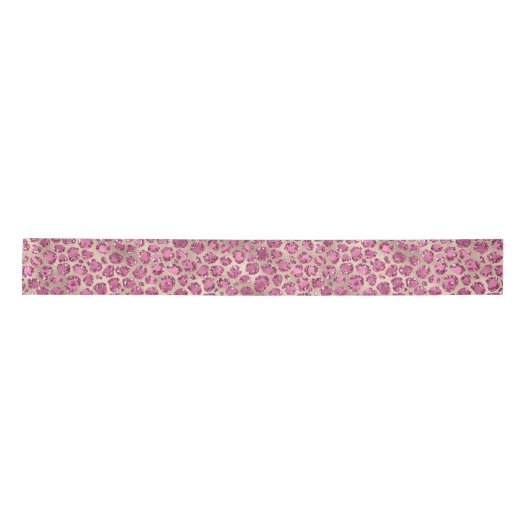 Glitz Girly Gold Gold Pink Leopard Print Glitz     Lint (Voorkant)