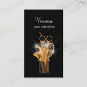 Glitz Glam Beauté Coiffeur Cartes de rendez-vous (Devant)