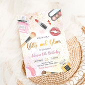 Glitz Glam Glamor Spa Party Girl Makeup Birthday Kaart