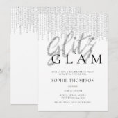 Glitz Glam Glitter Drips Elegant Bachelorette Kaart (Voorkant / Achterkant)