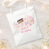 Glitz & Glam Pink Gold Spa Birthday Bedankzakje (Geknipt)